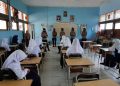 Polwan Polda Sulteng Berikan Edukasi Prokes Di SMP Negeri 6 Palu