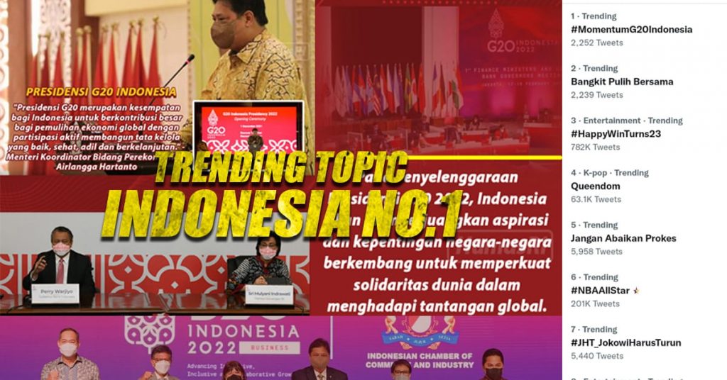 Netizen Dukung Presiden G20 Lewat #MomentumG20Indonesia, Trending No.1 Twitter.