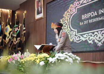 Polwan Bripda Indri Reinata Berhasil Raih Juara 1 MTQ Polri 2022
