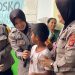 Polwan Polres Sukabumi Berikan Trauma Healing Kepada Korban Gempa Cianjur