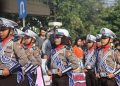 Aksi Polisi Cilik Polres Karawang saat Acara road Bike