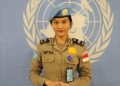 Briptu Renita Rismayanti bekerja sebagai polisi perdamaian PBB di Republik Afrika Tengah. PPB memberi anugerah Polisi Wanita Terbaik PBB 2023. (foto pbb kantor indonesia)