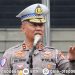 Kepala Korps Lalu Lintas (Kakorlantas) Polri Irjen Pol Aan Suhanan memimpin apel pagi di Lapangan Gedung NTMC Korlantas Polri, Cawang, Jakarta, Kamis (19/12/2024)