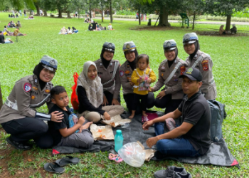 Satlantas Polresta Bogor Kota patroli jalan kaki