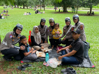 Satlantas Polresta Bogor Kota patroli jalan kaki