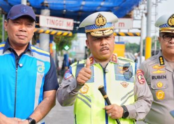 Kakorlantas dan Dirut Jasa Marga Tinjau Perbaikan 7 Gerbang Tol Pasca Demo