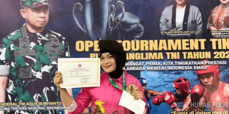 Bripda Jenitiara juara 3 Open Tournament Tinju Piala Panglima TNI 2025