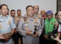Kakorlantas Polri Irjen Agus Suryonugroho bersilaturahmi dengan perwakilan pengemudi ojek online (ojol) dari berbagai daerah di Nusantara