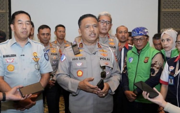 Kakorlantas Polri Irjen Agus Suryonugroho bersilaturahmi dengan perwakilan pengemudi ojek online (ojol) dari berbagai daerah di Nusantara
